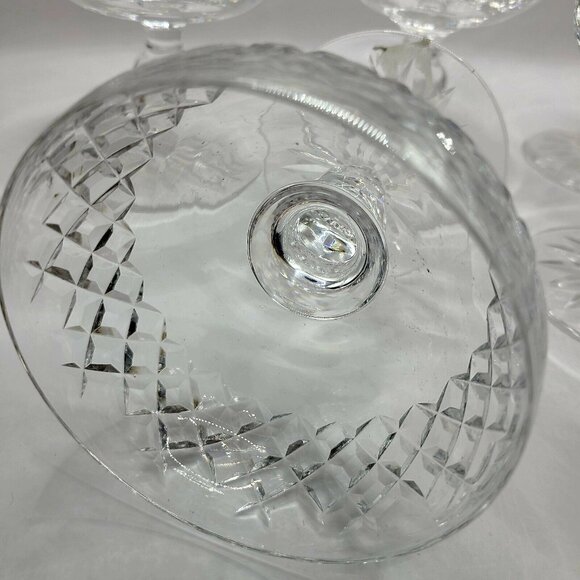 Vtg Waterford Crystal Boyne Glasses Pattern 5 Champagne Coupes Sherbet Dish - Picture 7 of 10